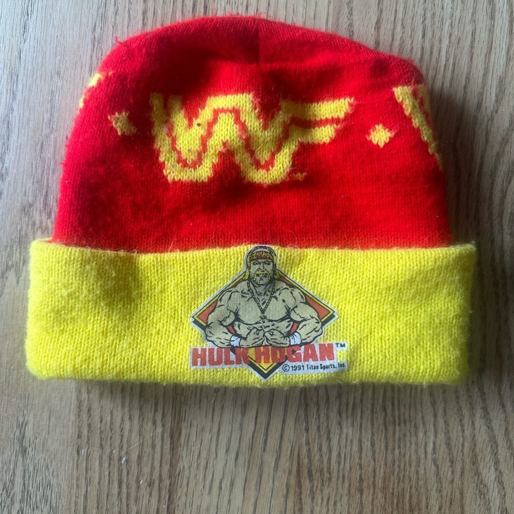 Vintage Hulk Hogan Red and Yellow Kids Hat